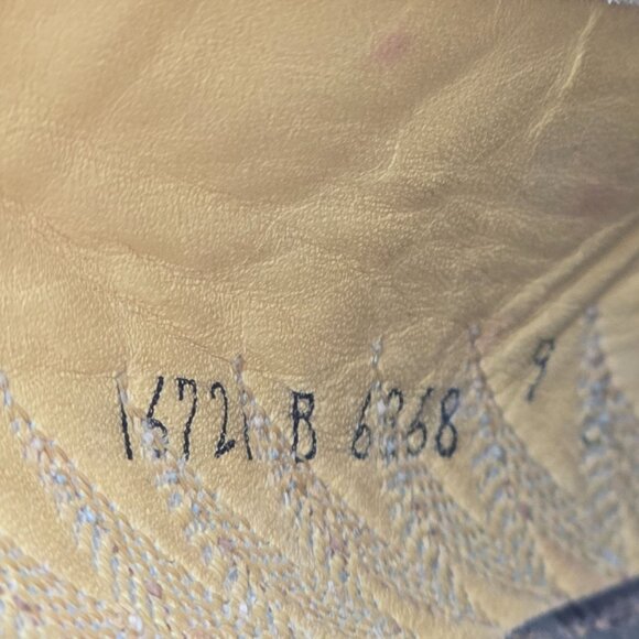 Vintage Exotic Tony Lama Python Snakeskin Men's 9 Brown Cowboy Western Boots USA - Picture 14 of 16